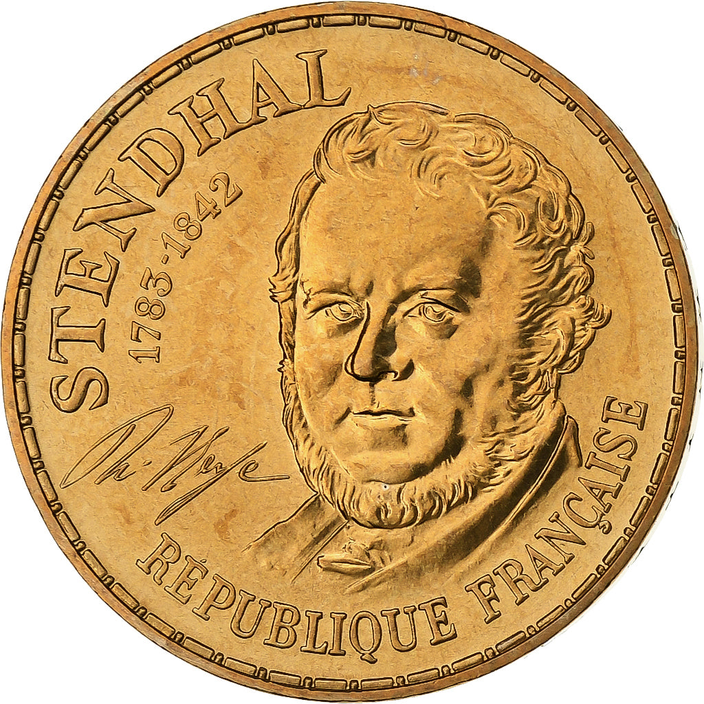 France, 10 Francs, Stendhal, 1983, Paris, Tranche B, Nickel-Bronze, MS(65-70)