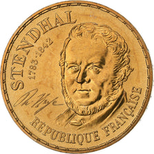 France, 10 Francs, Stendhal, 1983, Paris, Tranche B, Nickel-Bronze, FDC