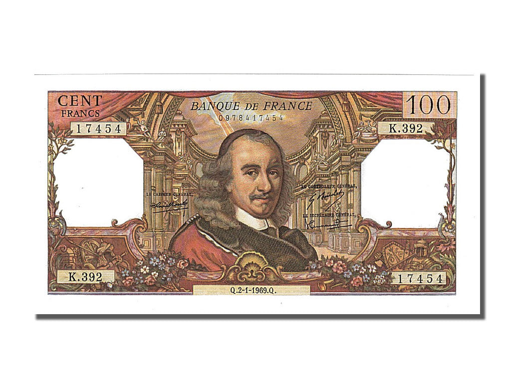 Billete, Francia, 100 Francs, 100 F 1964-1979 ''Corneille'', 1969, 1969-01-02