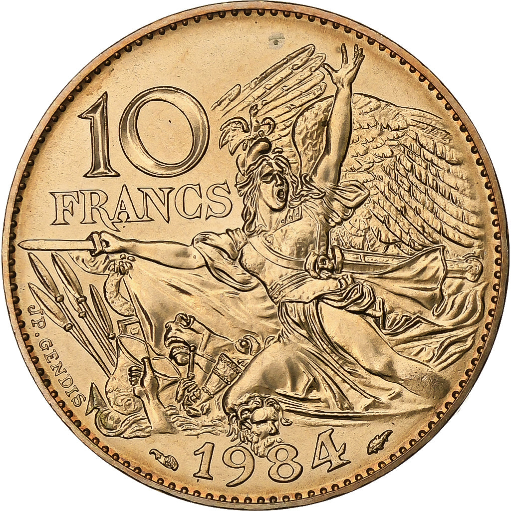 Frankreich, 10 Francs, François Rude, 1984, Paris, Tranche B, Nickel-Bronze