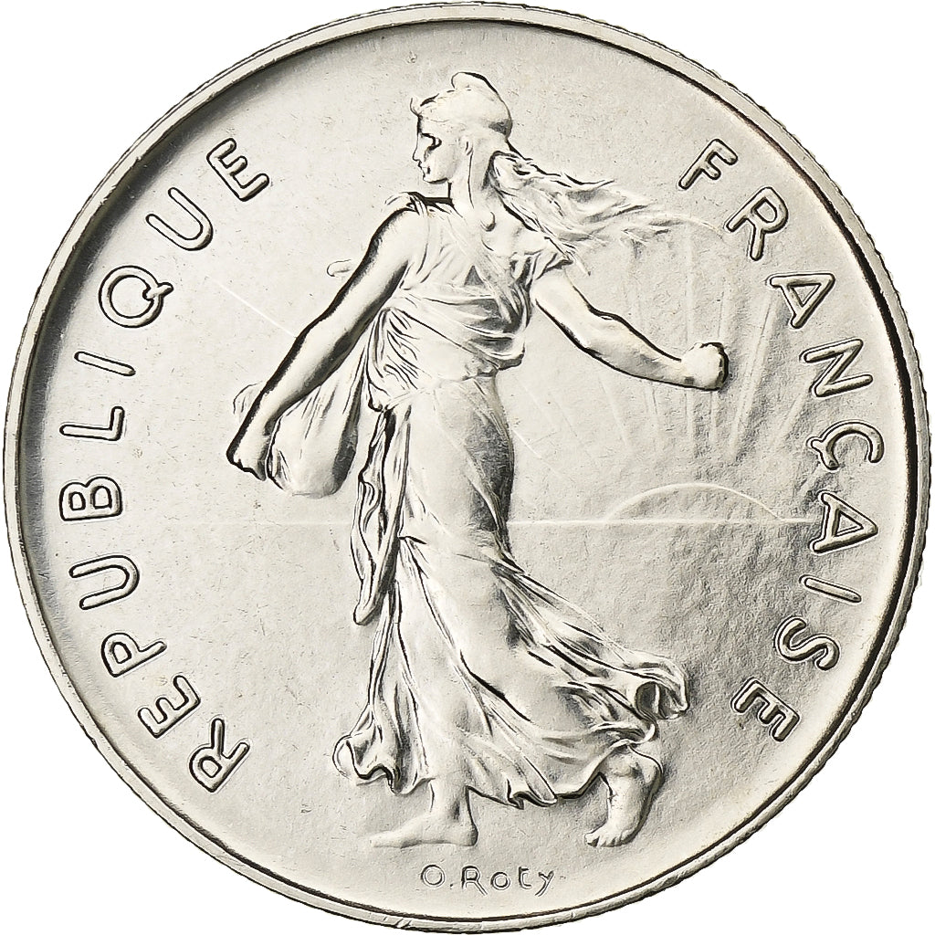 Francia, 5 Francs, Semeuse, 1974, Paris, série FDC, Rame-nichel, FDC