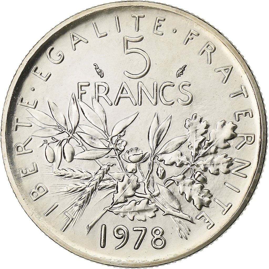 France, 5 Francs, Semeuse, 1978, Monnaie de Paris, série FDC, Cupro-nickel