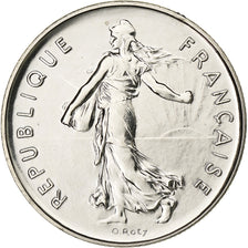 Francja, 5 Francs, Semeuse, 1982, Paris, série FDC, Nikiel powlekany miedzią i