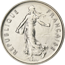 France, 5 Francs, Semeuse, 1983, Paris, FDC, Nickel Clad Copper-Nickel, FDC