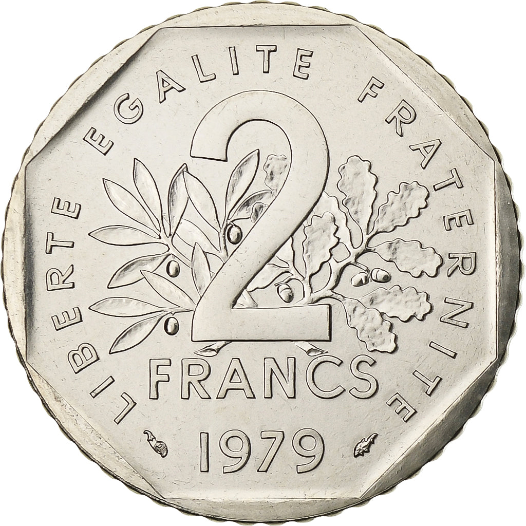 Francia, 2 Francs, Semeuse, 1979, Monnaie de Paris, série FDC, Níquel, FDC