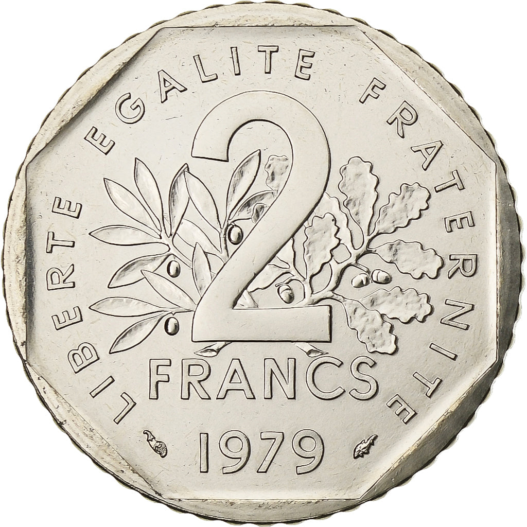 Francia, 2 Francs, Semeuse, 1979, Monnaie de Paris, série FDC, Níquel, FDC