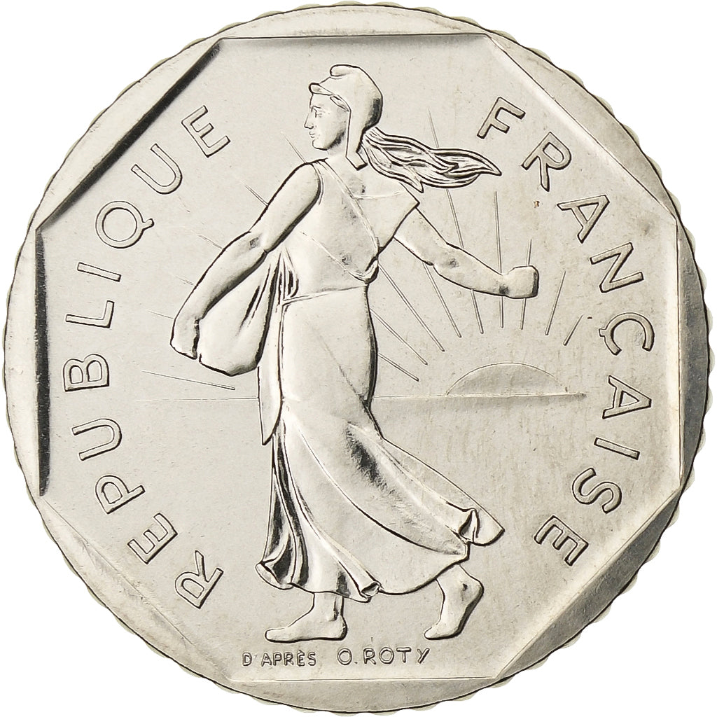 Moneta, Francia, Semeuse, 2 Francs, 1981, Paris, série FDC, FDC, Nichel