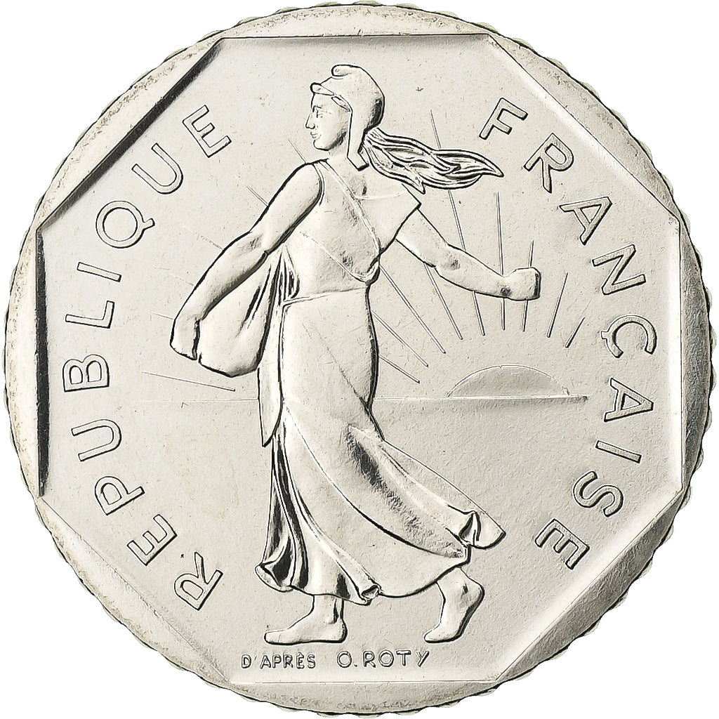 Frankrijk, 2 Francs, Semeuse, 1982, Monnaie de Paris, série FDC, Nickel, FDC