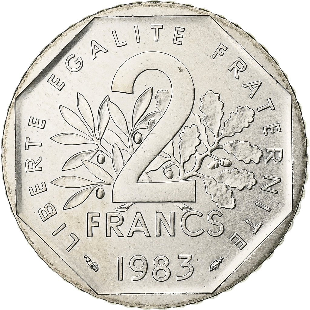 France, 2 Francs, Semeuse, 1983, Paris, Nickel, FDC, Gadoury:547, KM:942.1