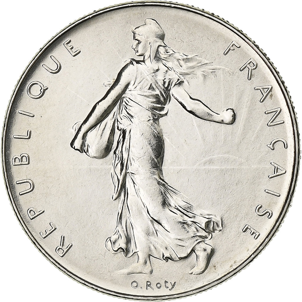 Francja, Franc, Semeuse, 1974, Monnaie de Paris, série FDC, Nikiel, MS(65-70)