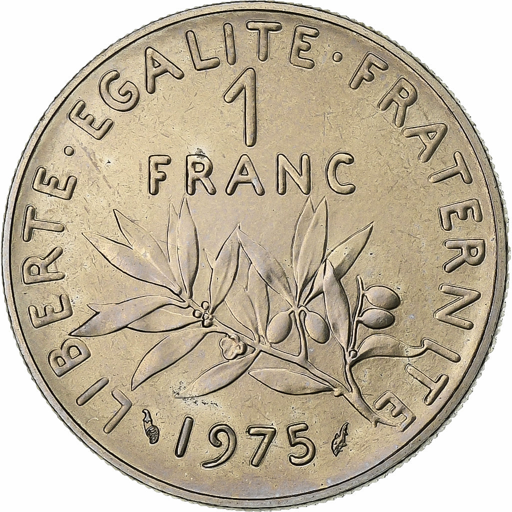 Moneda, Francia, Semeuse, Franc, 1975, Paris, série FDC, FDC, Níquel