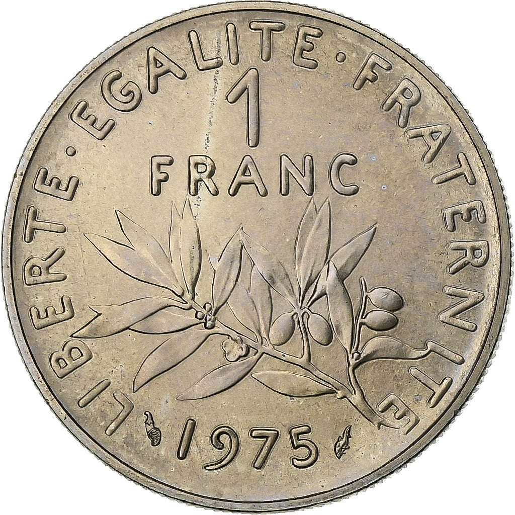 France, Franc, Semeuse, 1975, Paris, FDC, Nickel, FDC, Gadoury:474, KM:925.1
