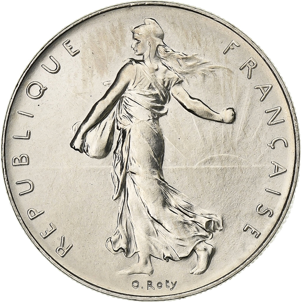 Francja, Franc, Semeuse, 1976, Paris, FDC, Nikiel, MS(65-70), Gadoury:474