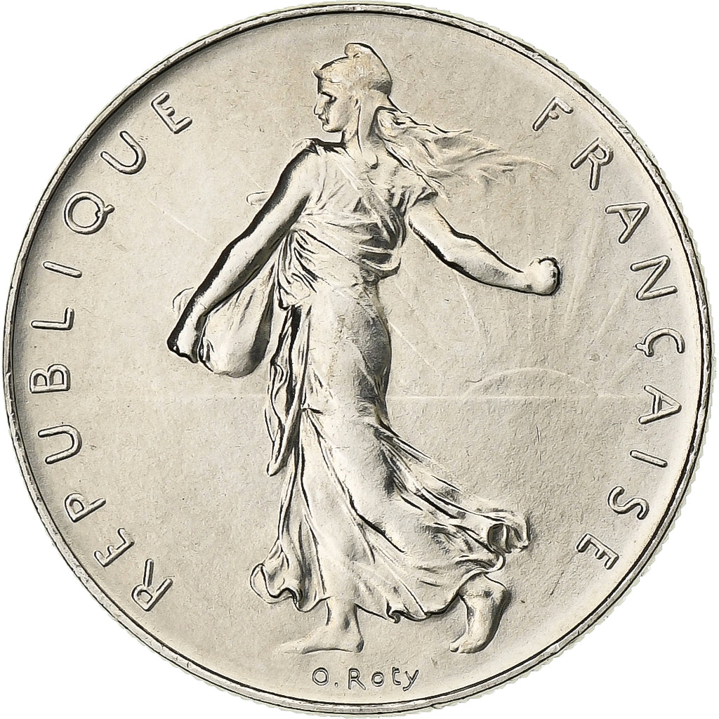 Francja, Franc, Semeuse, 1976, Paris, série FDC, Nikiel, MS(65-70)