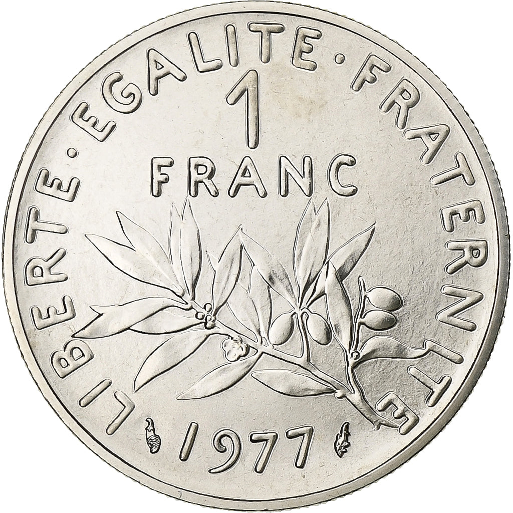 Francia, Franc, Semeuse, 1977, Monnaie de Paris, série FDC, Níquel, FDC