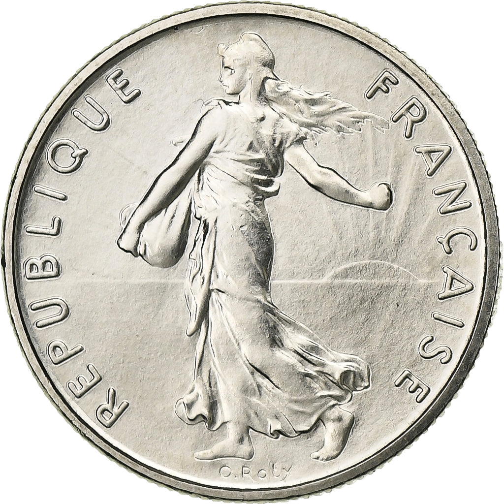 França, 1/2 Franc, Semeuse, 1970, Paris, FDC, Níquel, MS(65-70), Gadoury:429