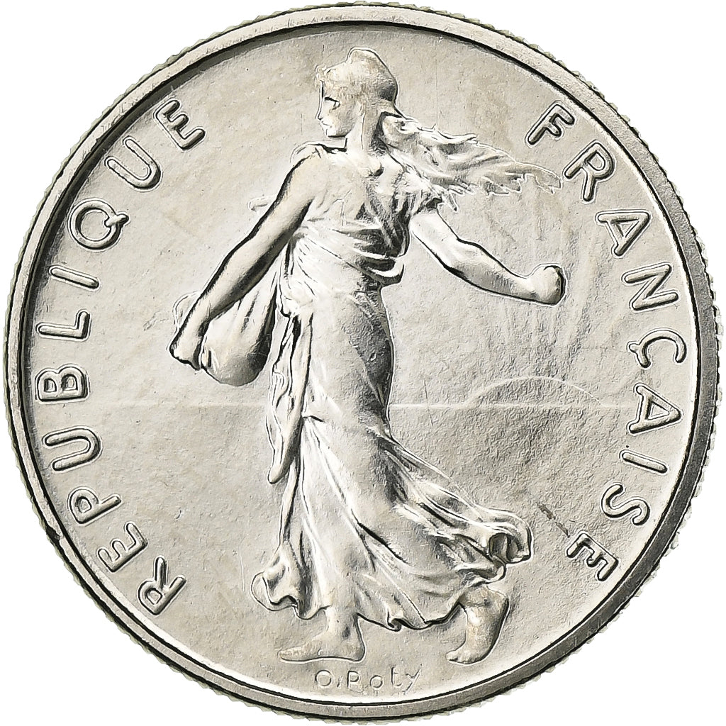 França, 1/2 Franc, Semeuse, 1970, Paris, FDC, Níquel, MS(65-70), Gadoury:429