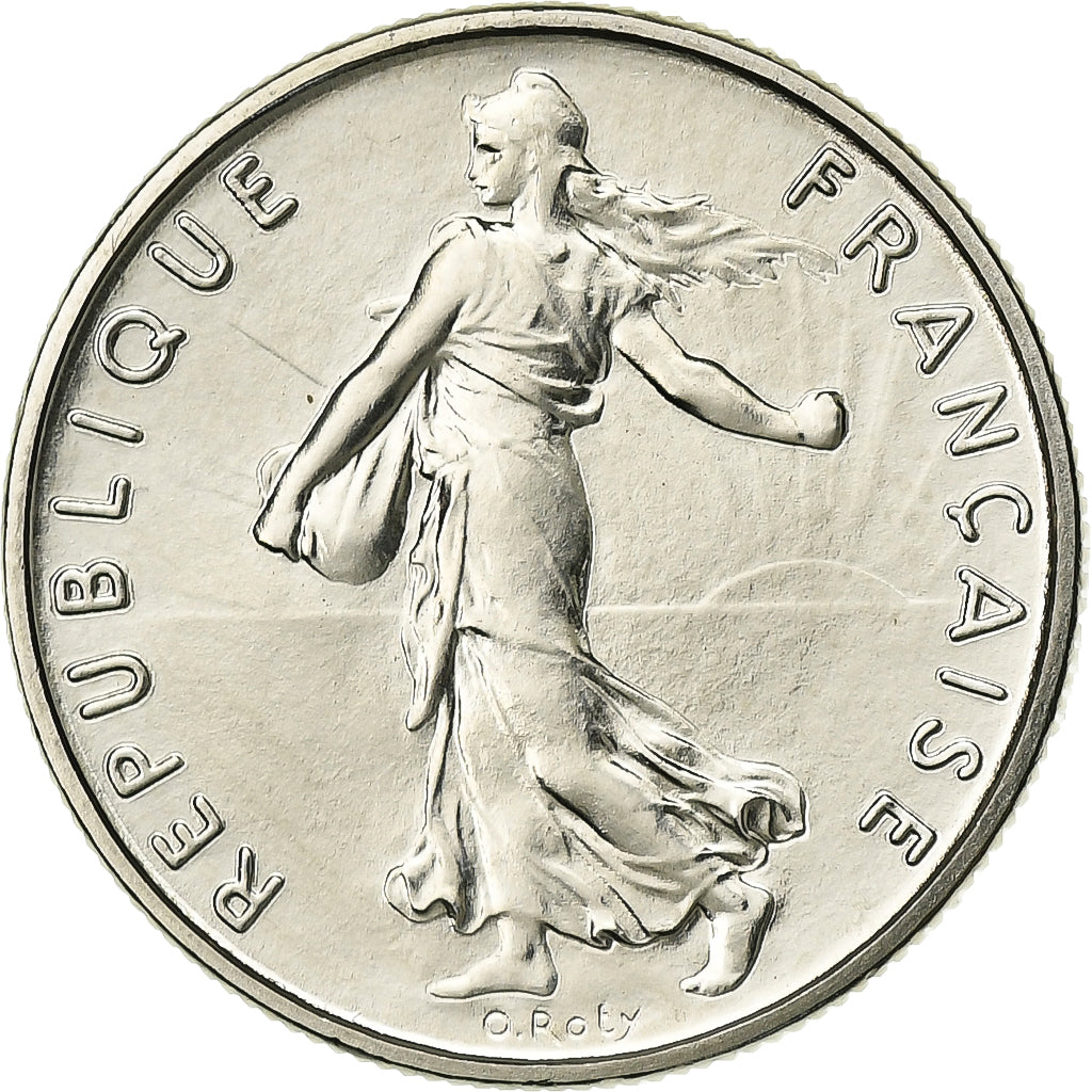 France, 1/2 Franc, Semeuse, 1972, Paris, FDC, Nickel, MS(65-70), Gadoury:429