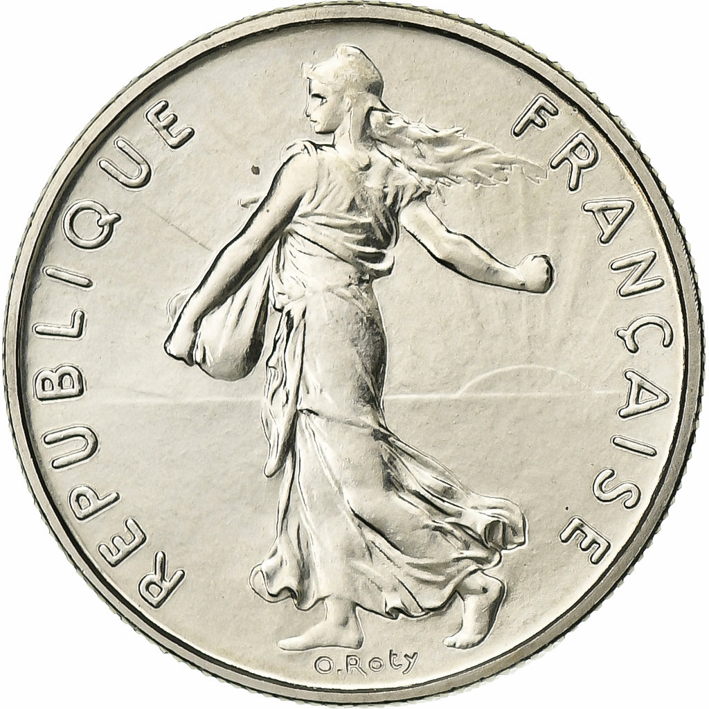 Francia, 1/2 Franc, Semeuse, 1974, Monnaie de Paris, série FDC, Níquel, FDC