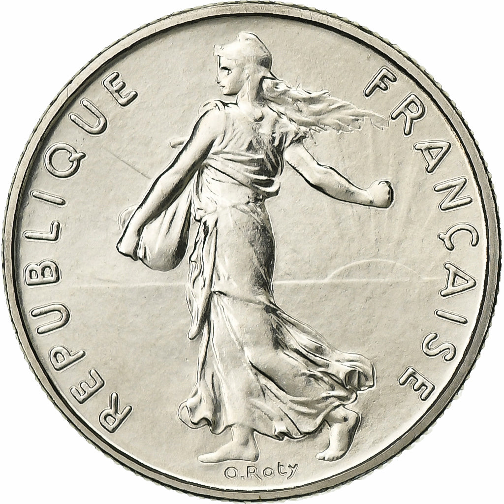 Francia, 1/2 Franc, Semeuse, 1974, Monnaie de Paris, série FDC, Níquel, FDC