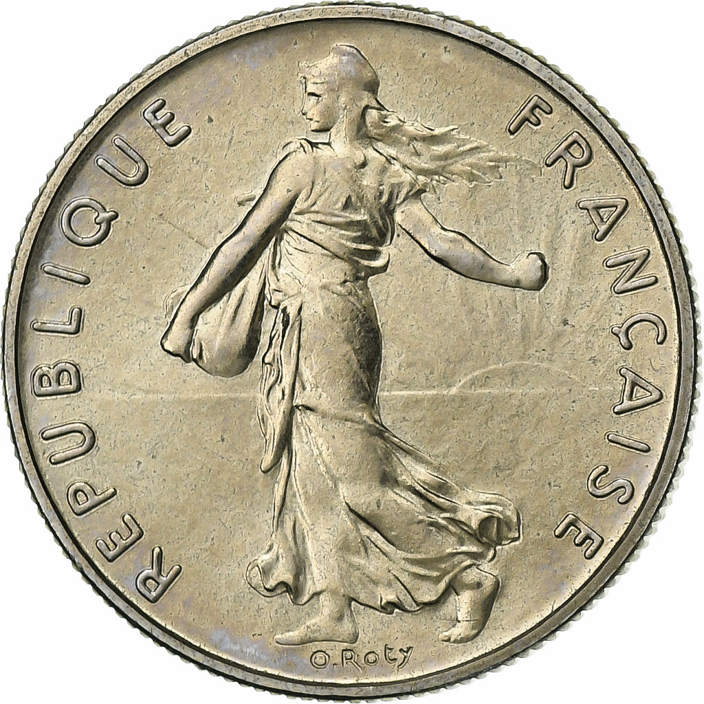 Coin, France, Semeuse, 1/2 Franc, 1975, Paris, série FDC, MS(65-70), Nickel