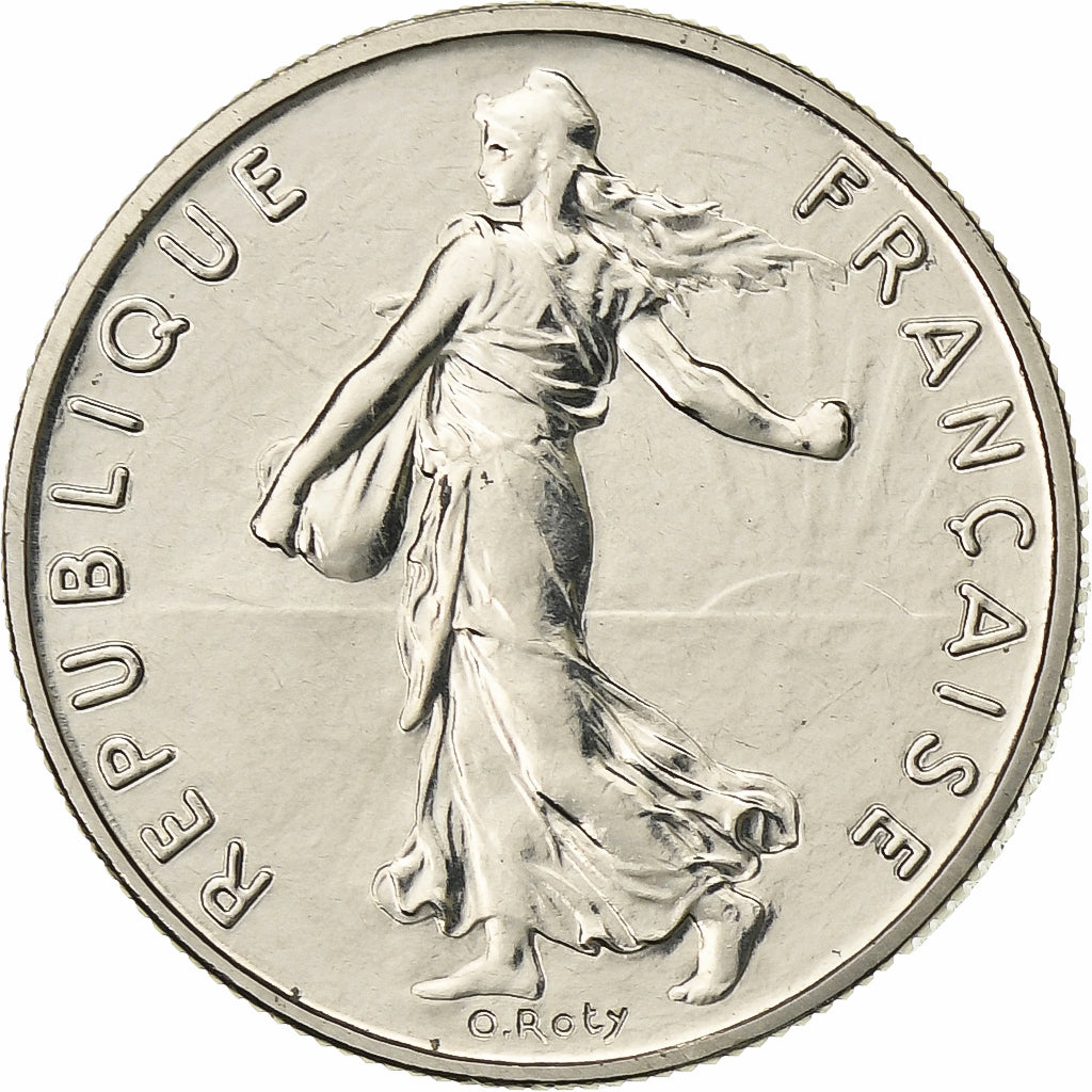 France, 1/2 Franc, Semeuse, 1983, Paris, FDC, Nickel, MS(65-70), Gadoury:429