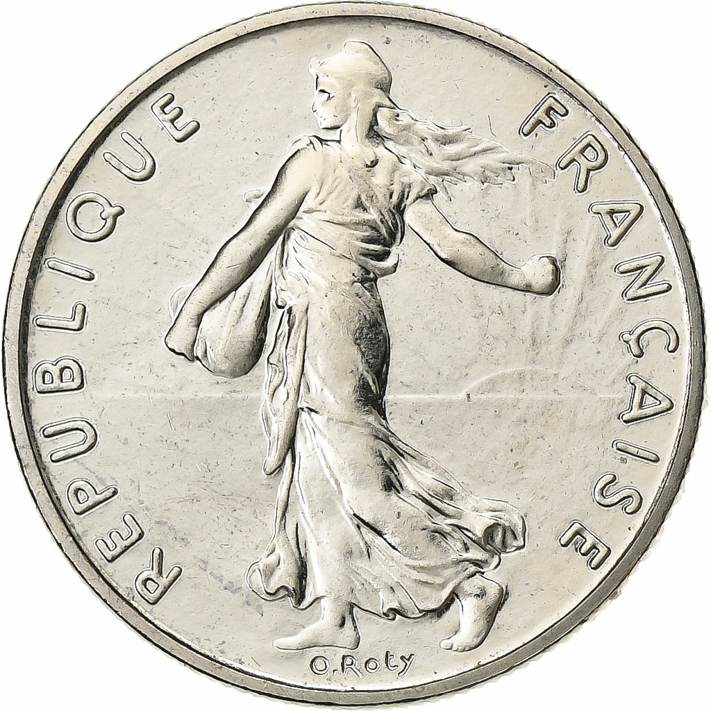 França, 1/2 Franc, Semeuse, 1985, Paris, FDC, Níquel, MS(65-70), Gadoury:429