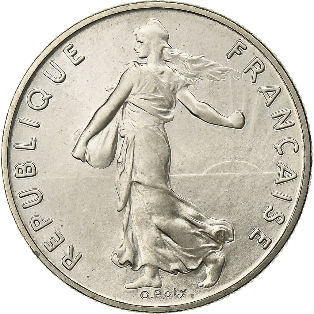 France, 1/2 Franc, Semeuse, 1984, Paris, série FDC, Nickel, MS(65-70)