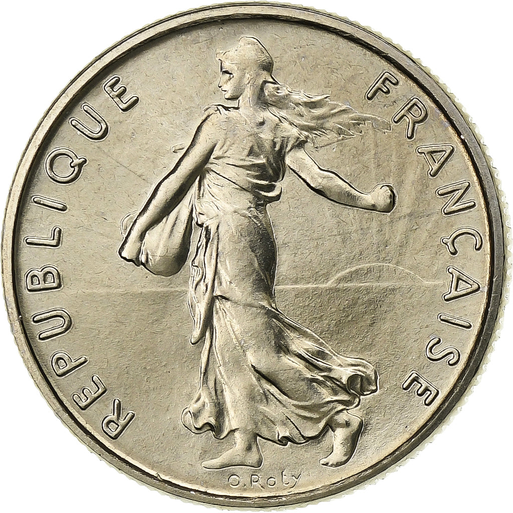 Frankreich, 1/2 Franc, Semeuse, 1973, Paris, FDC.BU, Nickel, STGL, Gadoury:429