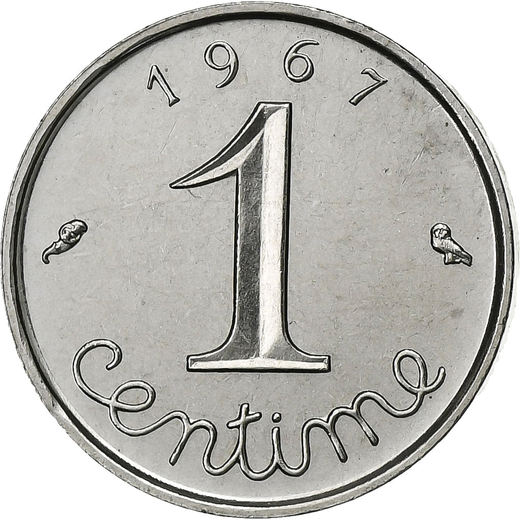 France, Centime, Épi, 1967, Paris, FDC, Stainless Steel, MS(65-70)