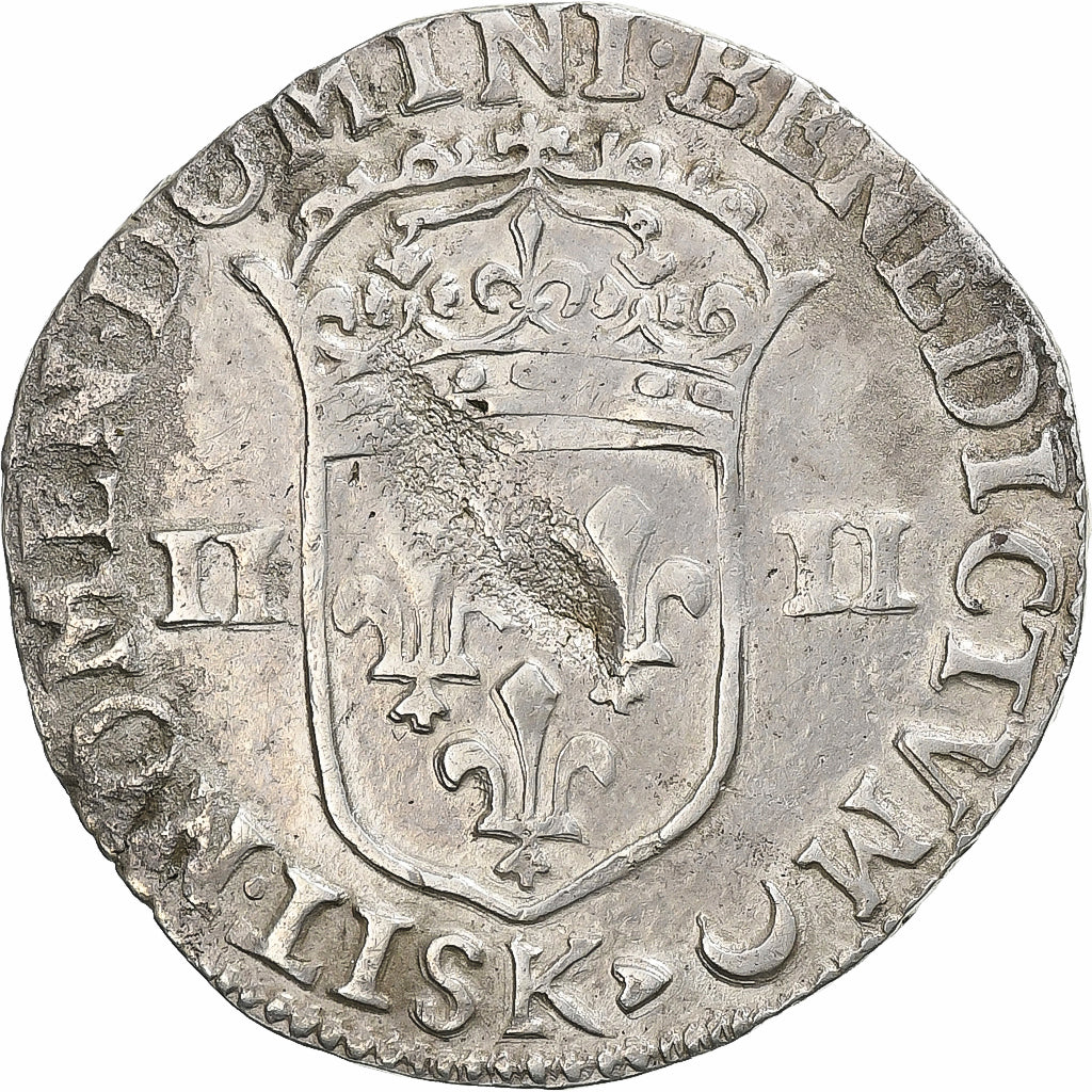 Francia, Louis XIII, 1/4 Ecu, 1642, Bordeaux, Plata, MBC, Gadoury:27
