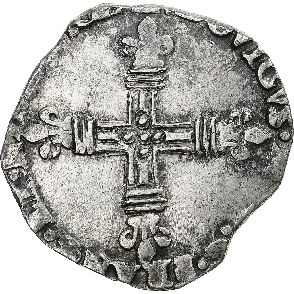 France, Louis XIII, 1/4 Ecu, Uncertain date, Saint-Palais, Silver, VF(30-35)