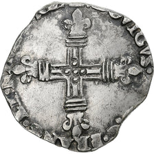 France, Louis XIII, 1/4 Ecu, Uncertain date, Saint-Palais, Silver, VF(30-35)
