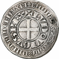 France, Louis IX, Gros Tournois à l'étoile, 1245-1270, Silver, AU(50-53)