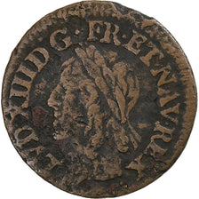 Francia, Louis XIII, Double Tournois, 1643, Paris, Rame, MB