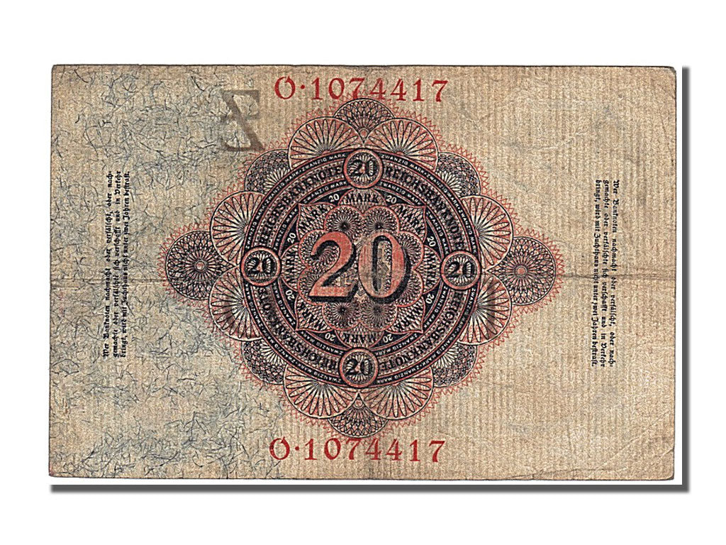 Banknote, Germany, 20 Mark, 1914, 1914-02-19, EF(40-45)