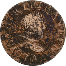 Frankreich, Louis XIII, Double Tournois, 1626, Paris, Silber, S+