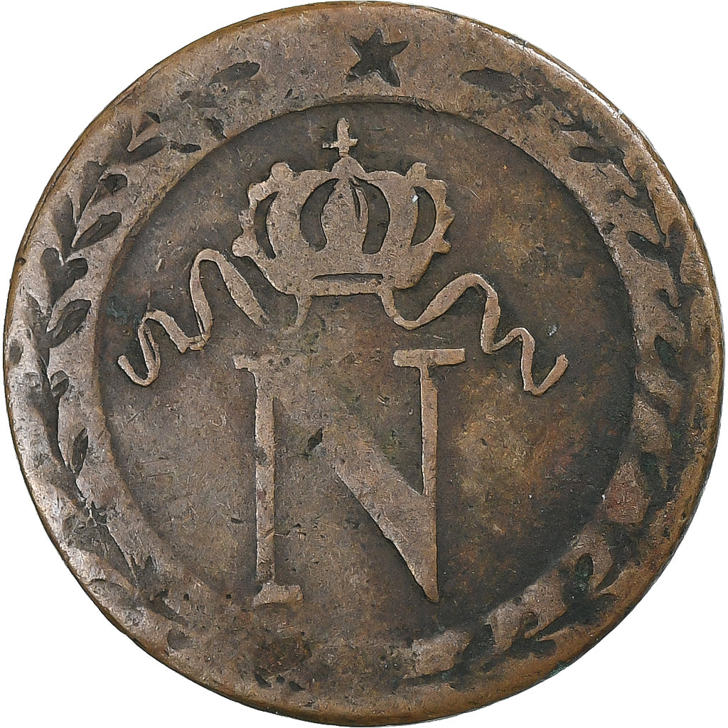 France, Napoleon I, 10 Centimes, 1808, Perpignan, FAUX, Bronze, VF(20-25)