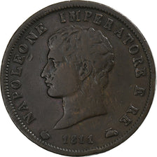Kingdom of Italy, Napoleon I, Soldo, 1811, Milan, Koper, FR+, Gadoury:IT18