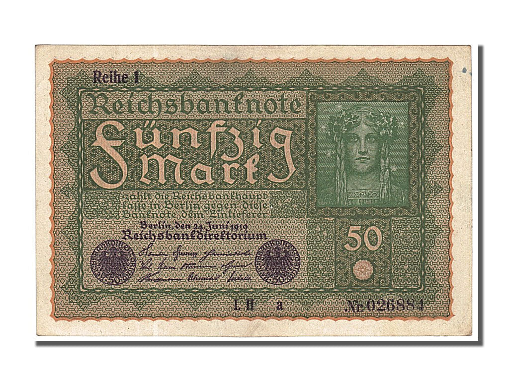 Biljet, Duitsland, 50 Mark, 1919, 1919-06-24, SUP