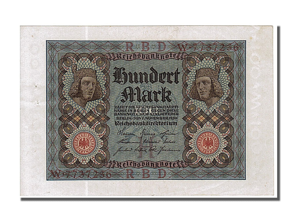 Banknote, Germany, 100 Mark, 1920, 1920-11-01, UNC(63)