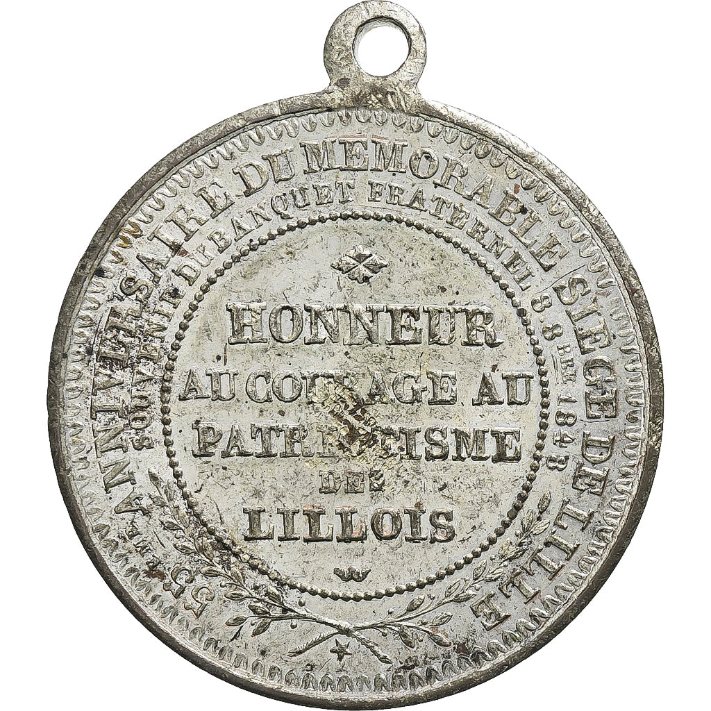Frankreich, Medaille, 55eme anniversaire du siège de Lille, 1848, 1848