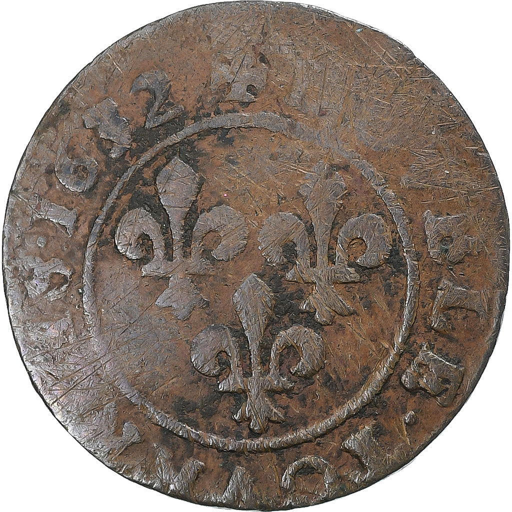 Francia, Louis XIII, Double Tournois, 1632, Lyon, Rame, MB+