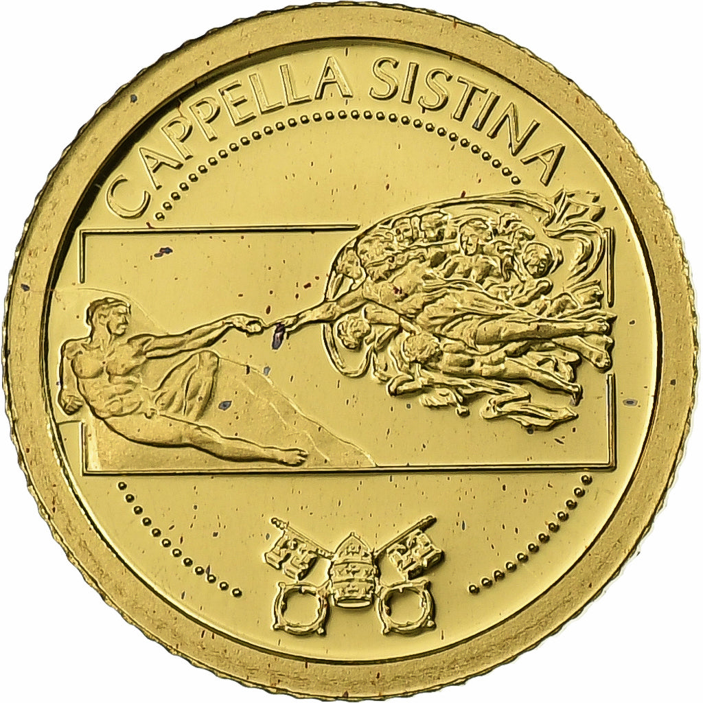 Liberia, 12 Dollars, Sistine Chapel, 2010, Oro, FDC