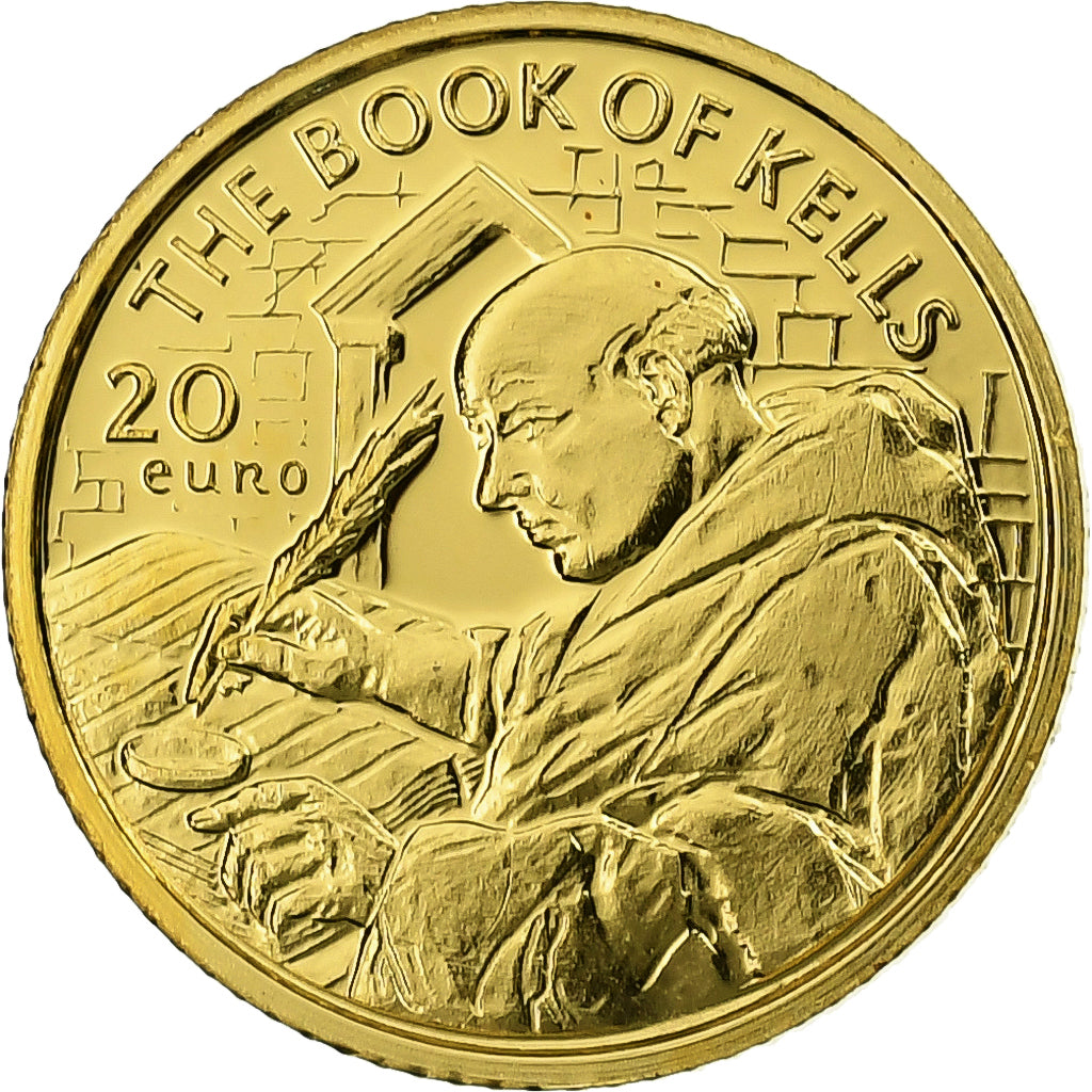 Ireland, 20 Euro, The Book of Kells, Proof, 2012, Gold, MS(65-70)