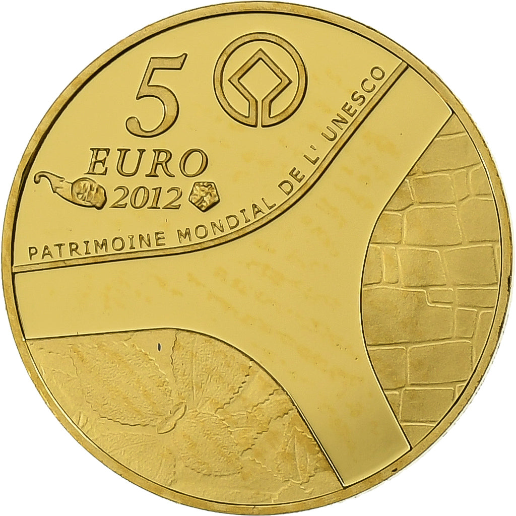 France, 5 Euro, Egypte, Temple d'Abou-Simbel, BE, 2012, MDP, Or, FDC