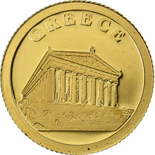 Liberia, 12 Dollars, Greece, Parthenon, 2008, PP, Gold, STGL