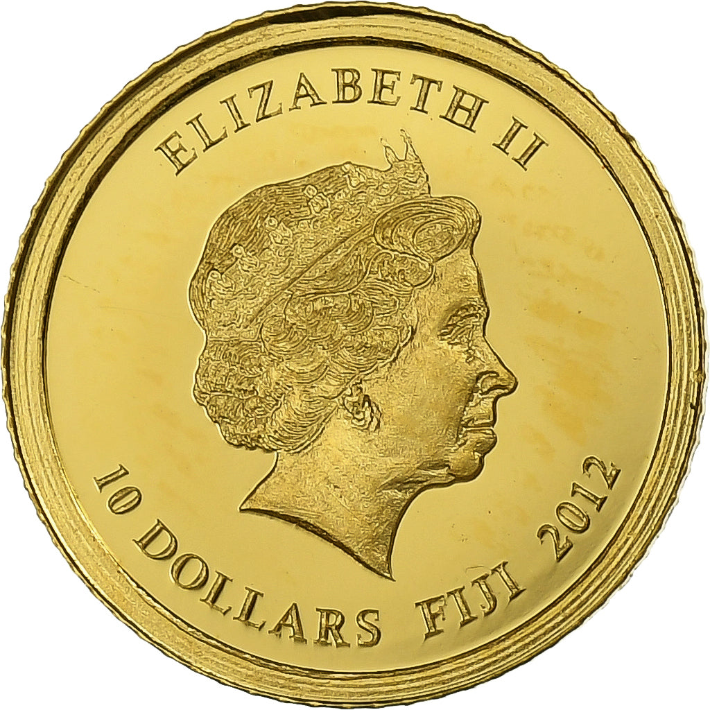 Figi, 10 Dollars, Stonehenge, 2010, FS, Oro, FDC