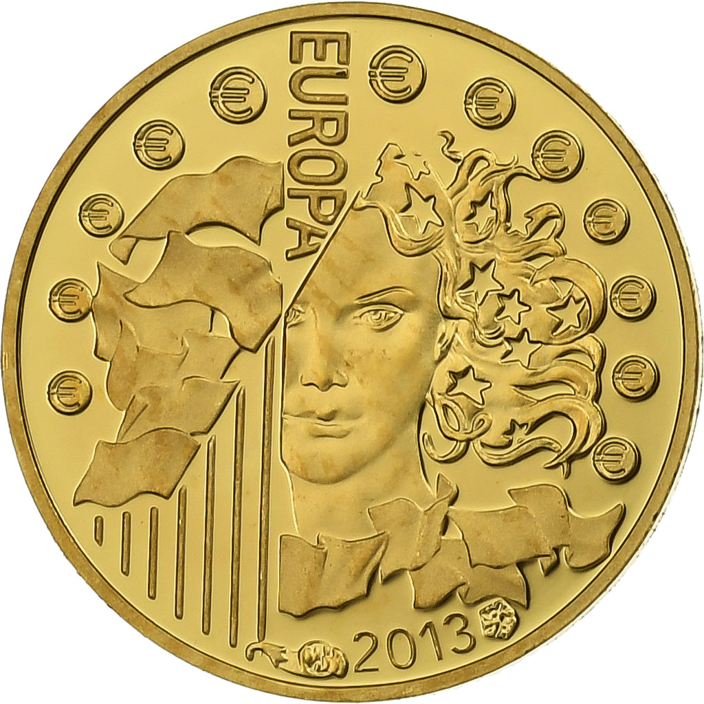 France, 5 Euro, 50 ans du traité de l'Élysée, Proof, 2013, MDP, Gold