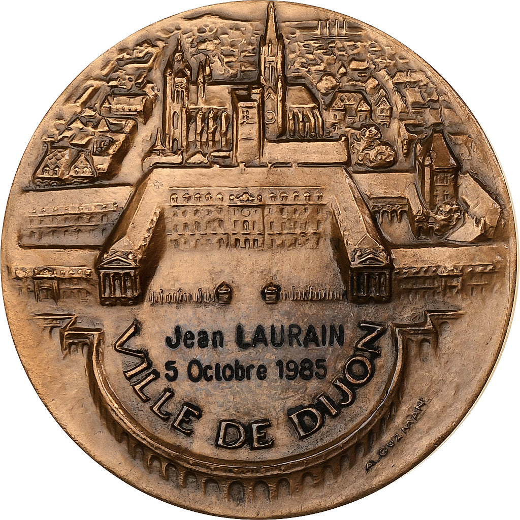 Frankrijk, Medaille, Ville de Dijon, 1985, Bronzen, A. Guzman, PR+